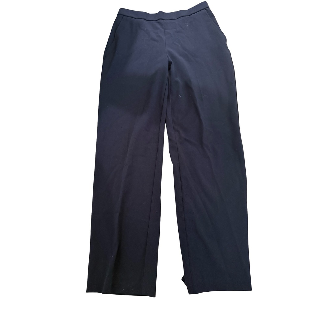Kim Rogers Petite Navy Pull On Straight Leg Dress Pants Trousers Size 6P